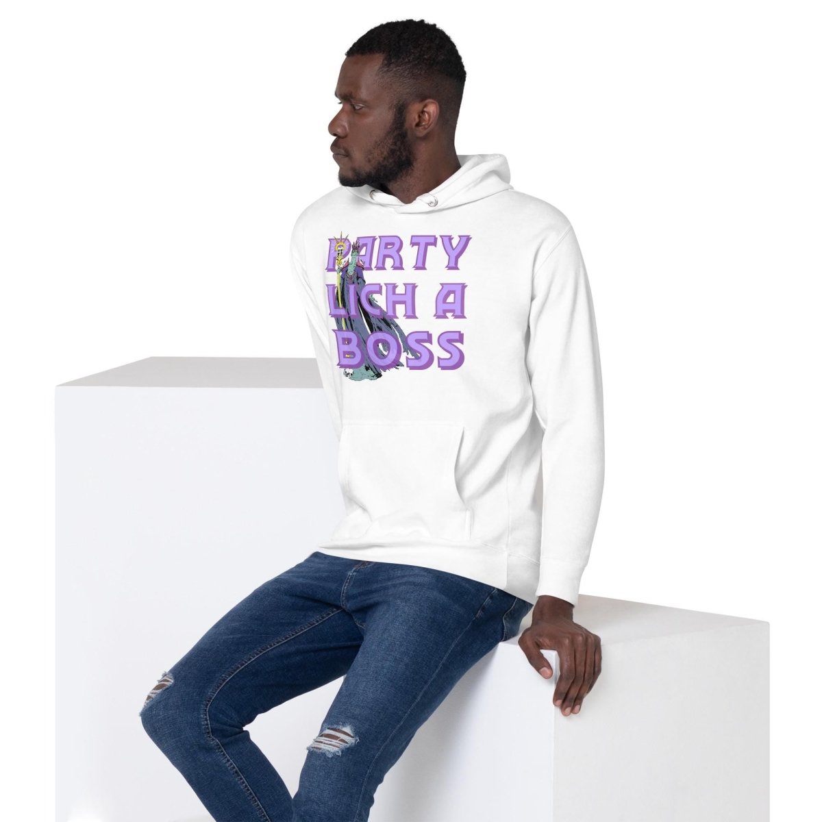 Party Lich a Boss Hoodie | Funny DnD Gamer Pullover - Resplendent Aurora