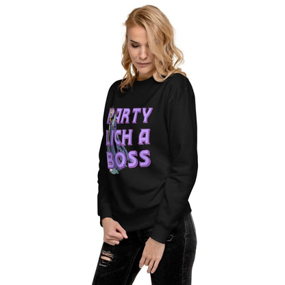 Party Lich A Boss Sweatshirt – Funny DnD Unisex Sweater - Resplendent Aurora