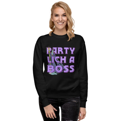 Party Lich A Boss Sweatshirt – Funny DnD Unisex Sweater - Resplendent Aurora