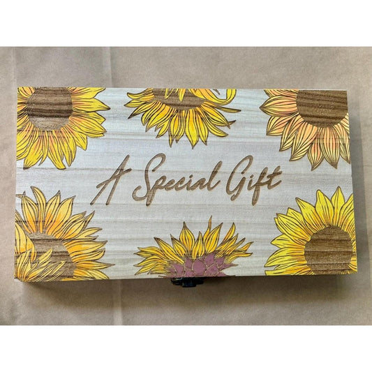 Personalised, Engraved and Hand Painted Wooden Gift Box - Resplendent Aurora