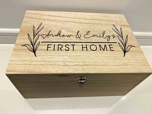Personalised First Home Memory Box - Resplendent Aurora