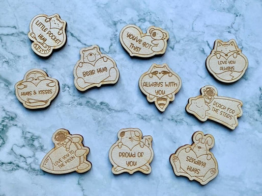 Personalised Pocket Hug Animal Token - Resplendent Aurora