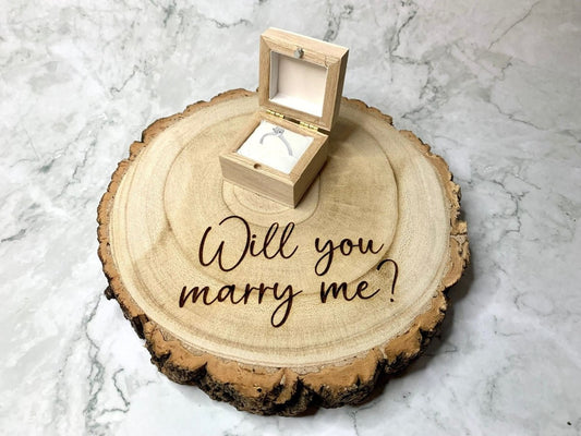 Personalised Will You Marry Me Ring Display Board - Resplendent Aurora