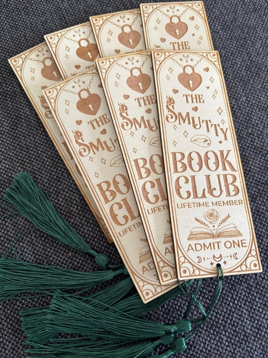 Personalised Wooden Bookmark | Smutty Book Club Gift | Dark Academia Bookmark | Romantasy & Dark Romance Reader Gift - Resplendent Aurora