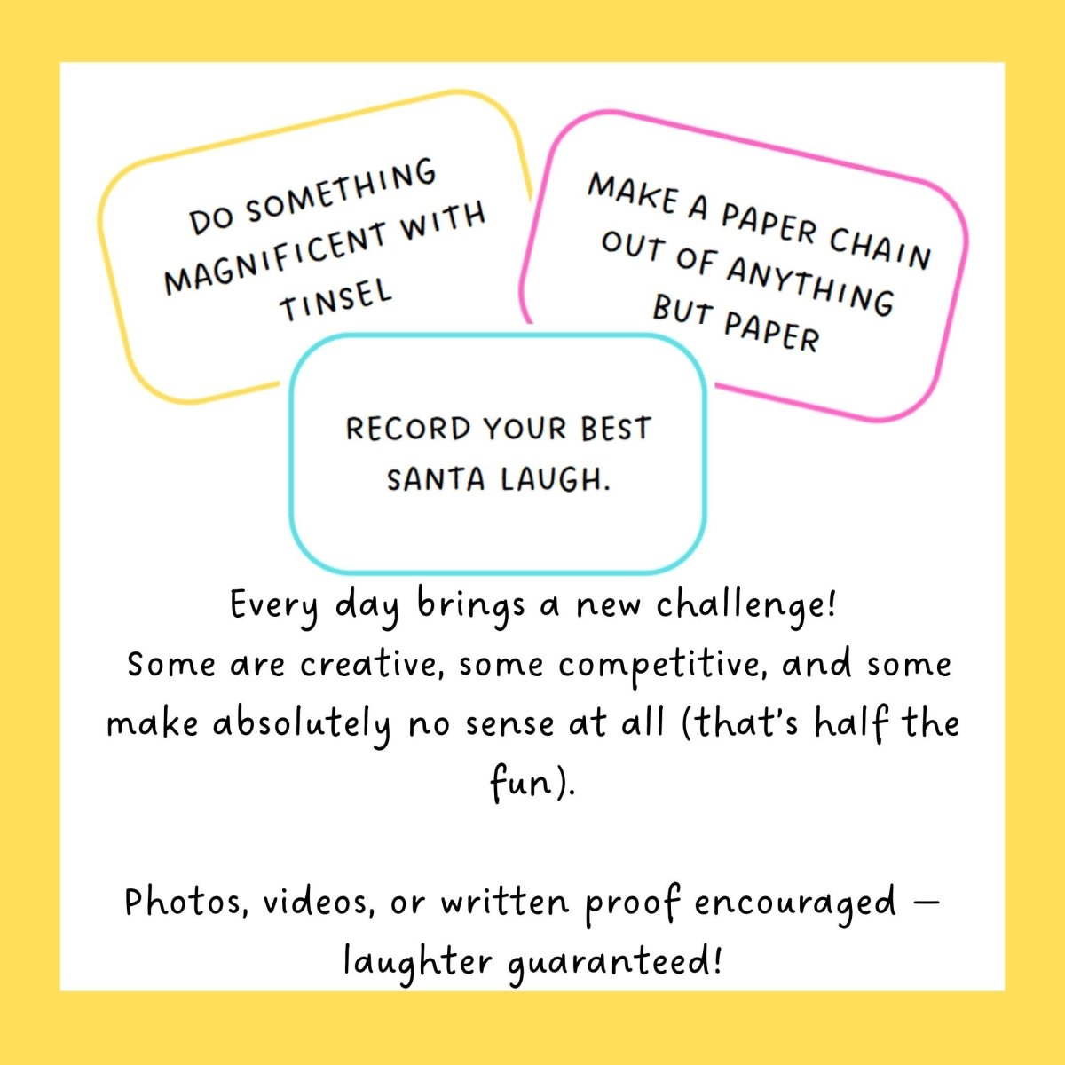 Printable Christmas Task Advent Calendar for Family, Friends or Co - Workers | PDF Download - Resplendent Aurora