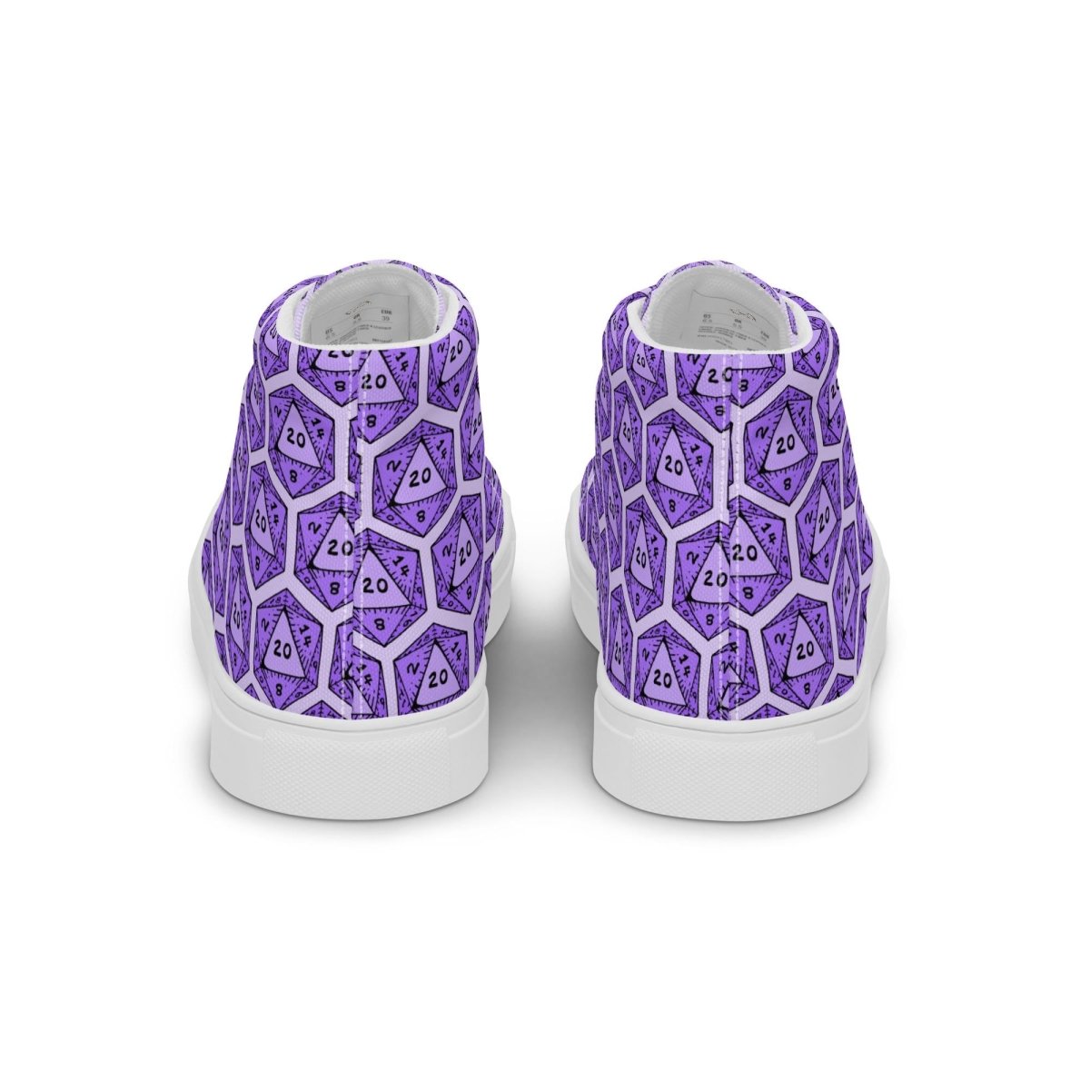 Purple D20 Dice High Top Canvas Shoes | DnD Gamer Sneakers - Resplendent Aurora