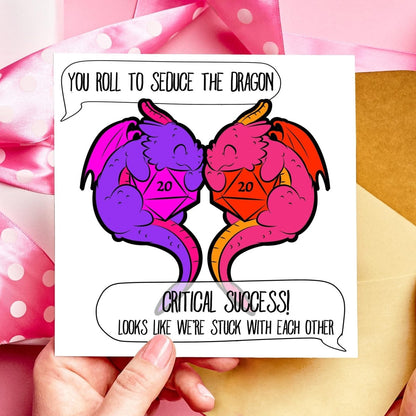 Seduce the Dragon DnD Anniversary Card - Resplendent Aurora