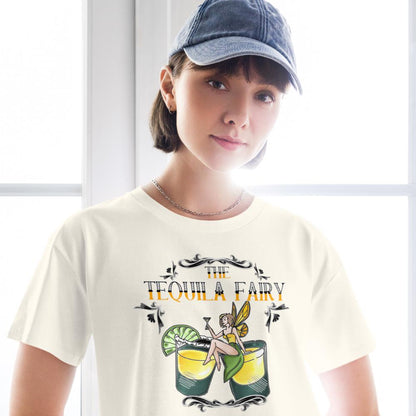Tequila Fairy Crop Top | Funny Festival Cropped Tee - Resplendent Aurora