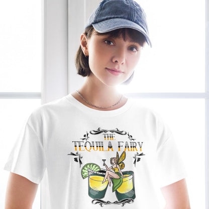 Tequila Fairy Crop Top | Funny Festival Cropped Tee - Resplendent Aurora