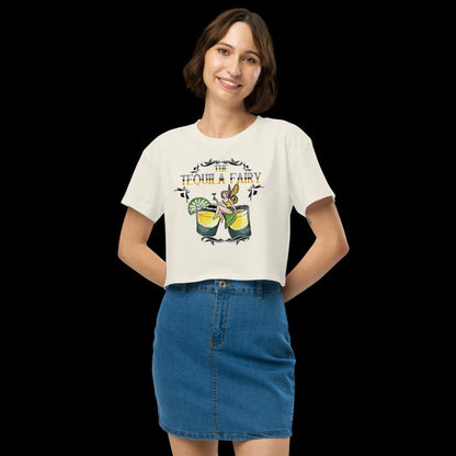 Tequila Fairy Crop Top | Funny Festival Cropped Tee - Resplendent Aurora