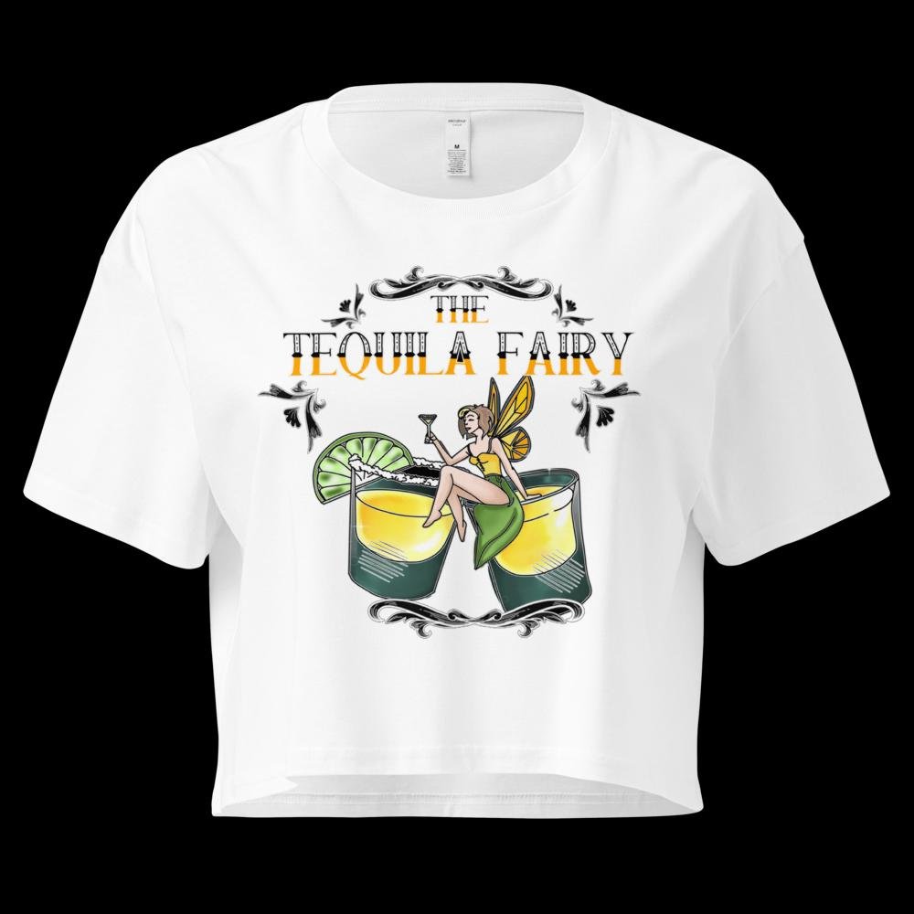 Tequila Fairy Crop Top | Funny Festival Cropped Tee - Resplendent Aurora
