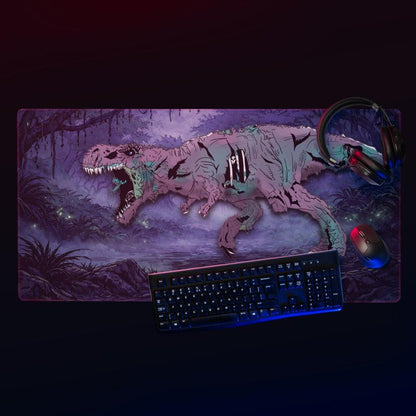 Zombie T - Rex Gaming Desk Mat – Gothic Horror RPG Mousepad - Resplendent Aurora