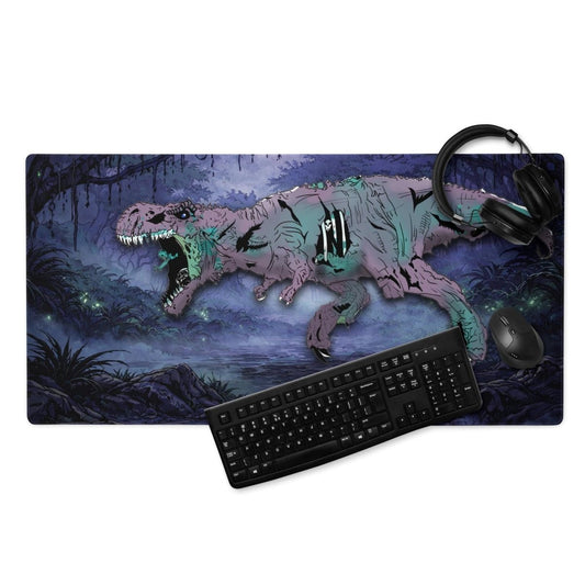 Zombie T - Rex Gaming Desk Mat – Gothic Horror RPG Mousepad - Resplendent Aurora