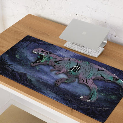 Zombie T - Rex Gaming Desk Mat – Gothic Horror RPG Mousepad - Resplendent Aurora