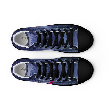 Zombie T - Rex High Top Canvas Shoes | Gothic Horror Streetwear - Resplendent Aurora