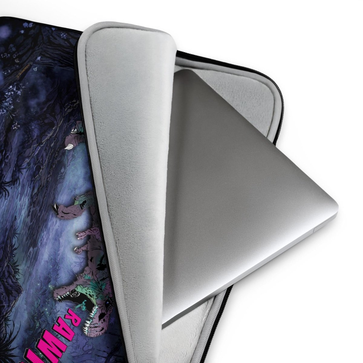Zombie T - Rex Laptop Sleeve | Gothic Comic Book Dinosaur Case - Resplendent Aurora