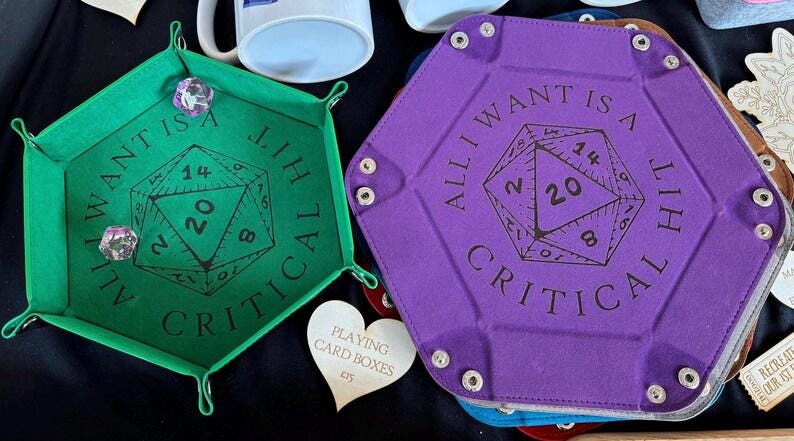 DnD Hexagonal Dice Tray | Folding Velvet Gaming Accessory - Resplendent Aurora