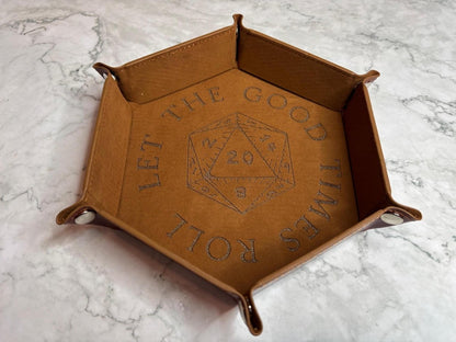 DnD Hexagonal Dice Tray | Folding Velvet Gaming Accessory - Resplendent Aurora