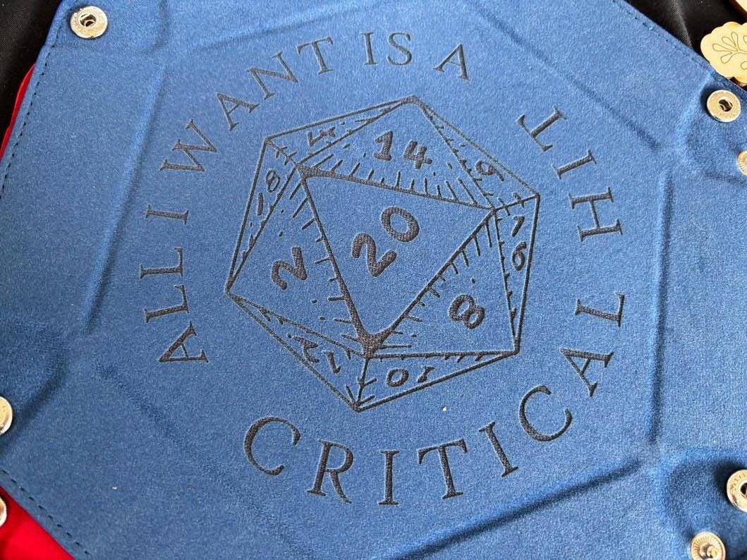 DnD Hexagonal Dice Tray | Folding Velvet Gaming Accessory - Resplendent Aurora