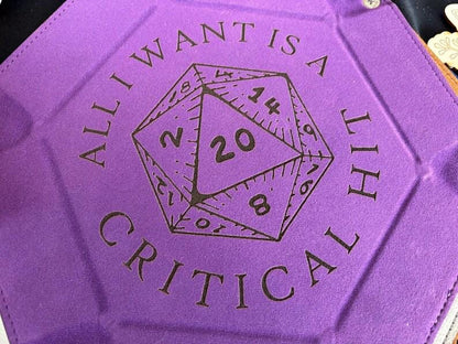 DnD Hexagonal Dice Tray | Folding Velvet Gaming Accessory - Resplendent Aurora