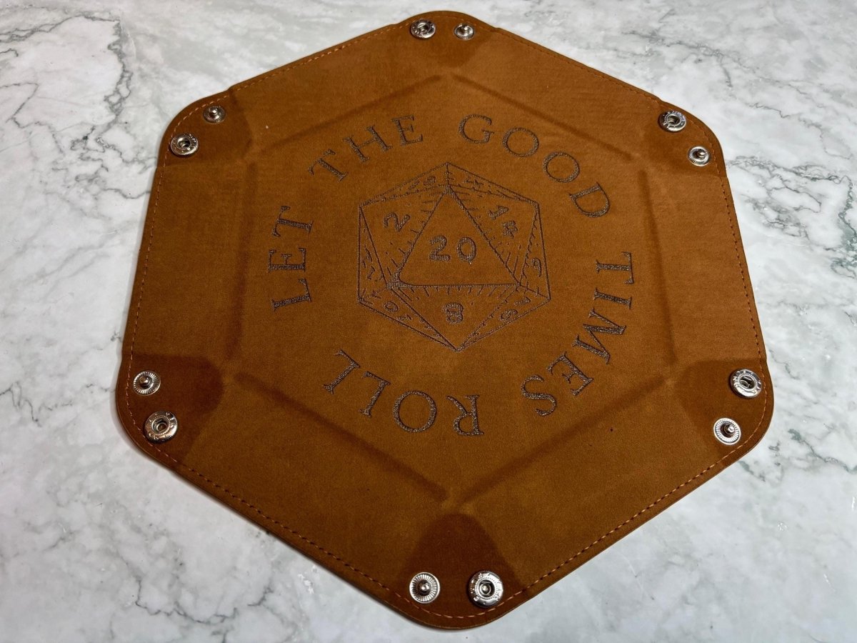 DnD Hexagonal Dice Tray | Folding Velvet Gaming Accessory - Resplendent Aurora