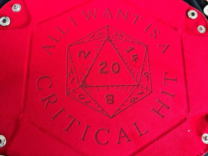 DnD Hexagonal Dice Tray | Folding Velvet Gaming Accessory - Resplendent Aurora
