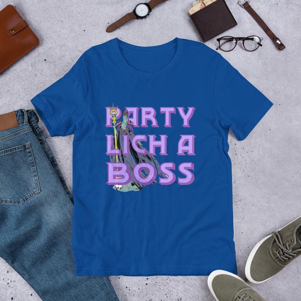 Funny Party Lich T-Shirt | Dungeon Master RPG Nerdy Gift - Resplendent Aurora