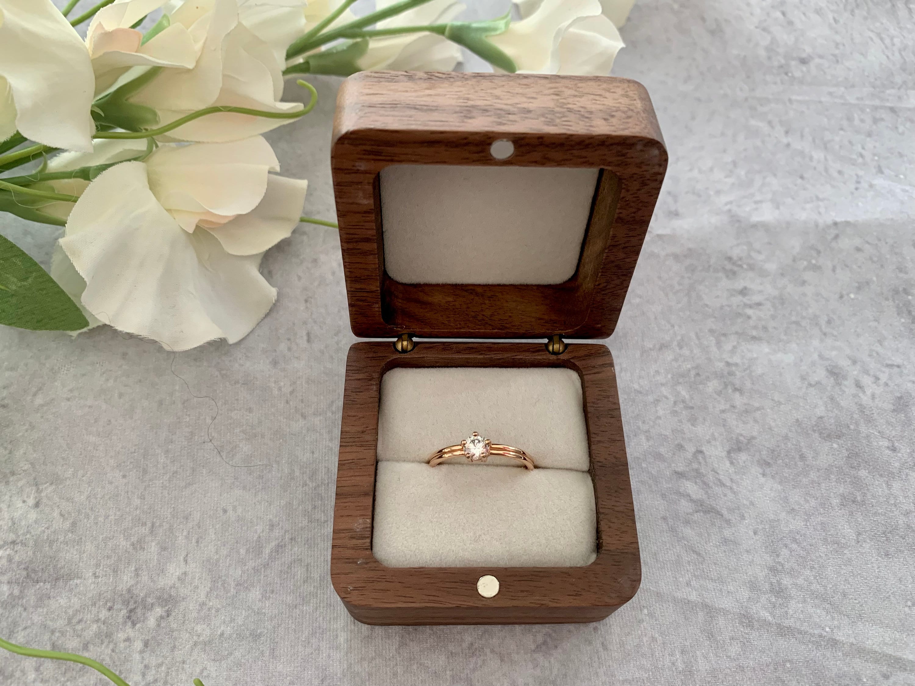 Wooden Ring Box Vintage Heart Shape Jewelry Storage Box - Temu
