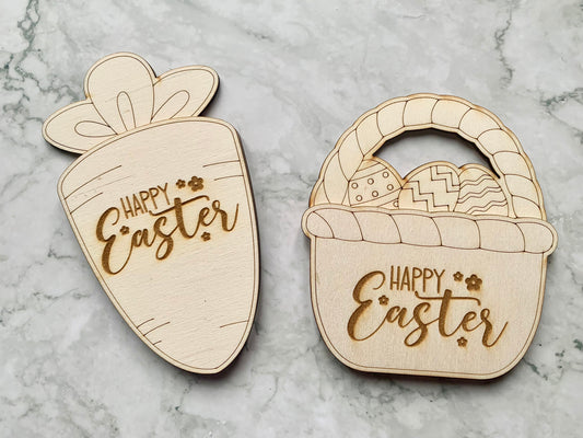 Personalised Engraved Easter Gift Card Holder, Gift Voucher Holder, Easter Egg Basket, Carrot for Easter Bunny - Resplendent Aurora