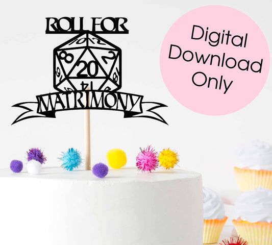 Roll For Matrimony D&D Digital Download file, png, svg, jpeg, pdf, cut files for Cricut or Silhouette - Resplendent Aurora
